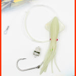 SWORDFISH Deep Drop Rig 10 Inch Ultra Bright Fat Soft Squid